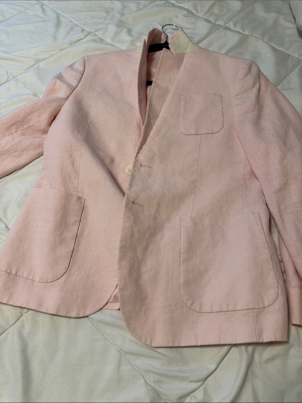 Women’s Light Pink Linen Blend Blazer